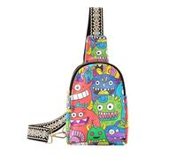 Sac à bandoulière tendance Funny Monster Party multi-usage pour femme en cuir pour sac à dos, fête monstre amusante, taille 1, Funny Monster Party, 1 size