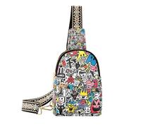 Sac à bandoulière tendance graffiti Art Trend Play Stickers Sac banane robuste pour la randonnée, Graffiti Art Trend Play Stickers, 1 size