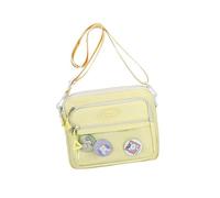 Sac à bandoulière tendance pour adultes en nylon décontracté pour étudiants et professionnels à la recherche de styles uniques pour badges, jaune, One Size
