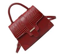 Sac à bandoulière tendance pour femme, compact et pratique, en cuir PU, sac à main pour le travail quotidien et les sorties décontractées, Rouge, Bohème