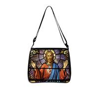Sac À Bandoulière Tendance Pour Femme - Église Solennelle Jésus Imprimé Pochette Sac À Main Décontracté Sac Messager, Toile Sacs À Bandoulière École Travail Voyage Rencontre Usage Quotidie