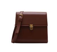 Sac à bandoulière tendance pour femme en cuir PU carré, sac à main fille épaule coréenne, Marron Bn, Medium