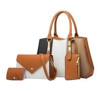 Sac à bandoulière tendance pour femme en quatre parties, porte-monnaie pochette, sacs de beauté rétro, a, taille unique