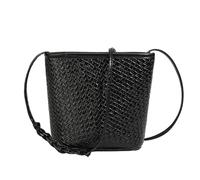 Sac à bandoulière tendance pour femme, style coréen, sac à bandoulière décontracté pour tous les jours, bandoulière assortie pour femme, seau élégant, Noir , One Size