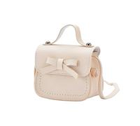 Sac à bandoulière tendance pour filles avec nœud pour enfants et adultes, beige, taille unique