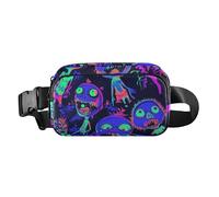 Sac à bandoulière tendance pour homme et femme Motif monstre fluo