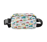Sac à bandoulière tendance résistant à l'eau avec sangle réglable pour le shopping, le sport, le travail, collection de voitures de dessin animé, blanc, Cartoon Cars Collection Blanc, 1 Size