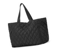 Sac à bandoulière tendance - Sac de gym matelassé - Sac de voyage - Sac de sport - Sac de voyage d'affaires - Grande capacité - Sac de nuit, Couleur : noir