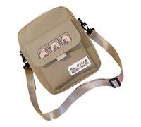 Sac à bandoulière tendance, sacs à bandoulière, combinant des designs de dessin animé et praticité pour l'école et les activités de plein air, accessoires d'animaux pour filles, kaki