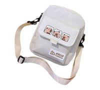Sac à bandoulière tendance, sacs à bandoulière, combinant des designs de dessin animé et praticité pour l'école et les activités de plein air, accessoires d'animaux pour filles, Blanc.