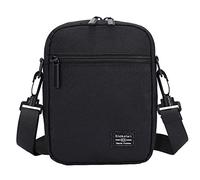Sac à bandoulière tendance simple couleur unie nouveau motif grande capacité portable extérieur sac poitrine petit sac à bandoulière pour homme, Noir , Taille unique