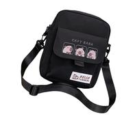 Sac à bandoulière tendance sur le thème des animaux en polyester avec détails d'animaux artistiques, sacs à bandoulière décontractés pour femmes, pochette Capybara élégante pour téléphone, Noir , One