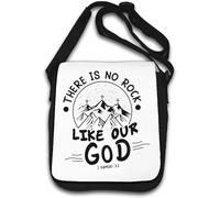 Sac à bandoulière « There Is No Rock Like Our God I Samuel 2 2 » Blanc