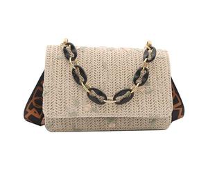 Sac à bandoulière tissé avec broderie et sangle de chaîne, Noir , Einheitsgröße, Sac à dos daypack