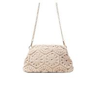 Sac à bandoulière tissé creux, sac de plage bohème en paille, ensemble chrochel, style premium, pour femme, 1 couleur, E