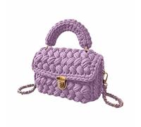 Sac à bandoulière tissé décontracté avec sangle réglable - Gros sac à main fait à la main pour les trajets quotidiens, les sorties de fin de semaine
