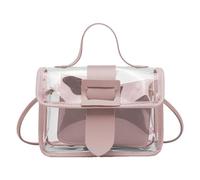 Sac à bandoulière transparent, approuvé par les stades, grand sac fourre-tout avec poignée, sac à bandoulière pour concert et salle de sport, Rose, Refer to description