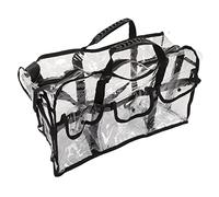 Sac à bandoulière transparent en PVC, grande capacité, multi-poches, trousse de maquillage pour ranger appareil photo numérique, crème solaire, bouteille d'eau, portefeuille