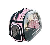 Sac à bandoulière Transparent for Animaux de Compagnie, Porte-Capsules Respirant for Chat et Chaton avec Sangle(Grey-S)