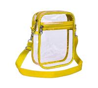 Sac À Bandoulière Transparent,Sac À Bandoulière Cosmétique en PVC avec Sangle Réglable pour Concert,Travail Quotidien,Voyage,Sport