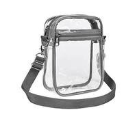 Sac À Bandoulière Transparent,Sac À Bandoulière Cosmétique en PVC avec Sangle Réglable pour Concert,Travail Quotidien,Voyage,Sport