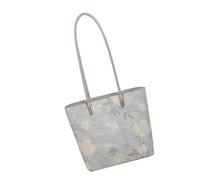 Sac à bandoulière tué en cuir artificiel pour femme Grande capacité Sac à main avec fermeture éclair Voyage Week-end Sacs Cadeaux Top Satchel, bleu