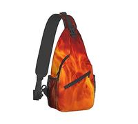 Sac à bandoulière ultra léger dos bandoulière poitrine dos antivol sac polyvalent pour vélo sport randonnée voyage camping, feu flamme art