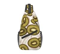 Sac À Bandoulière Un Morceau D'Imprimés De Kiwi Petit Sac À Dos Multifonctionnel Élégant Sacs Poitrine, Pour Excursion, Escalade, Office, Sports