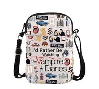 Sac à bandoulière Vampire pour fans de télévision Salvatore Brothers Cadeau d'Halloween, Croix TV Vampire, medium