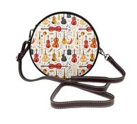 Sac à bandoulière vintage avec imprimé violoncelle pour femme, petit sac à main en cuir pour femme