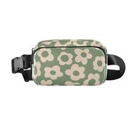 Sac à bandoulière vintage avec sangle réglable pour femme, homme, adolescent, sac banane multifonction avec sangle réglable pour cyclisme, randonnée, gym, Vintage Groovy Flowers, 1 Size