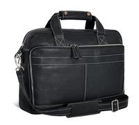 Sac à bandoulière vintage en cuir | Marron | Sacs pour ordinateur portable | Longue bandoulière réglable | Chic et réglable | Cadeau pour homme, Nappa Noir, L