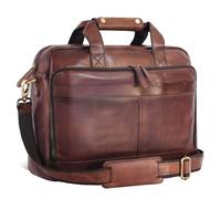 Sac à bandoulière vintage en cuir | Marron | Sacs pour ordinateur portable | Longue bandoulière réglable | Chic et réglable | Cadeau pour homme, marron vintage, L