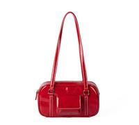 Sac à bandoulière vintage en cuir synthétique pour femme Style coréen Style aisselle Pour tous les jours Style coréen Épaule pour femme Sac à main en cuir PU Aisselle, Rouge, One Size