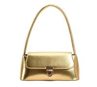 Sac à bandoulière vintage multifonctionnel PU poches sous les bras Satchel Handag pour les professionnels Sac à bandoulière pour femmes, or