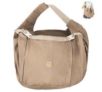 Sac à bandoulière vintage pour chien avec laisse de sécurité, bandoulière rembourrée épaisse et réglable, sac à dos à l'avant de la poitrine, pochette mains libres pour chiens de 11,3 à 18,1 kg (kaki)