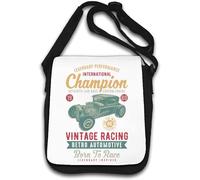 Sac à bandoulière vintage Racing Muscle Car Born To Race Blanc