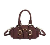 Sac à bandoulière Y2K en cuir synthétique pour femme avec sangle réglable pour une tenue décontractée et de fête, Rouge, 480.00x260.00x220.00mm/18.9x10.24x8.66inch, Décontracté