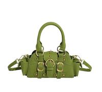 Sac à bandoulière Y2K en cuir synthétique pour femme avec sangle réglable pour une tenue décontractée et de fête, Vert, 480.00x260.00x220.00mm/18.9x10.24x8.66inch, Décontracté