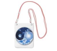Sac à bandoulière Yin Yang imprimé monde pour femme et homme, bandoulière réglable, pour voyage, shopping, rose, Taille unique
