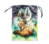 Sac à bijoux avec cordon - Sac de tarot, sac à bijoux Oracle Card Oracle Bag & Tarot Deck | Pochette de rangement en velours de 13 x 18 cm, petit sac à bijoux pour runes, dés, cristaux,
