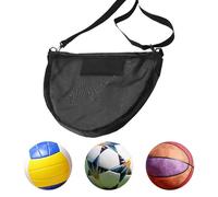 Sac à bille unique en maille - Filet de stockage de sport portable | Porte-sangle de grande capacité pour football, volley-ball, basket-ball, organisateur d'équipement de fitness, équipement