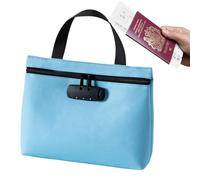 Sac à billets verrouillable - Pochette de rangement étanche antivol avec fermeture éclair à trois chiffres, fonction de rangement sûre pour voyage, travail, maison, bureau, étui de rangement de