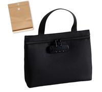 Sac à billets verrouillable - Pochette de rangement étanche antivol avec fermeture éclair à trois chiffres, fonction de rangement sûre pour voyage, travail, maison, bureau, étui de rangement de