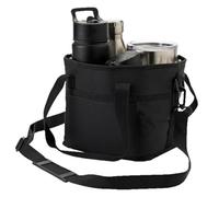 Sac à boisson de taille familiale à 4 compartiments, porte-bouteille réglable, porte-gobelet portable pour les randonnées, les promenades et les sorties en famille, idéal pour les mamans occupées et