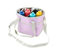 Sac à boisson isotherme réutilisable à 4 compartiments avec sangle réglable pour voyage F-Amily, randonnée, voyage, sport et sorties en famille, lavande, 1pcs