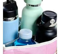 Sac à boissons, porte-bouteille d'eau à 4 compartiments, sac de transport à bandoulière réglable, système de transport de boissons portable et durable pour le camping en plein air, la randonnée, la ma