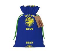 Sac à bonbons de Noël avec cordon de serrage et motif drapeau de l'État de l'Oregon - Réutilisable
