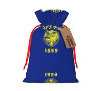 Sac à bonbons de Noël avec cordon de serrage et motif drapeau de l'État de l'Oregon - Réutilisable