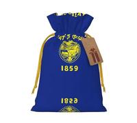 Sac à bonbons de Noël avec cordon de serrage et motif drapeau de l'État de l'Oregon - Réutilisable